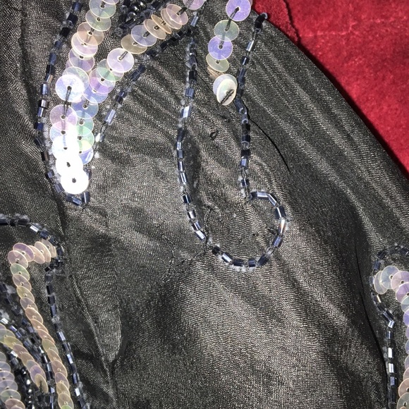 Vintage Evening in India 2X Black Jacket with sequins NWT - Picture 10 of 10